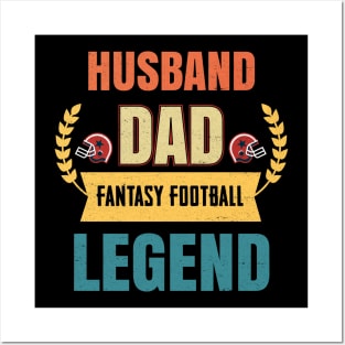 Husband Dad Fantasy Football Posters and Art